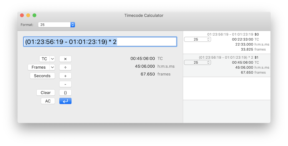 prores record time calc